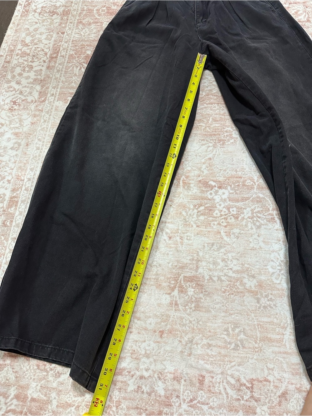 Oversized Wide Leg Black Jeans  - 33” Inseam High-Waist - Picture 10 of 15